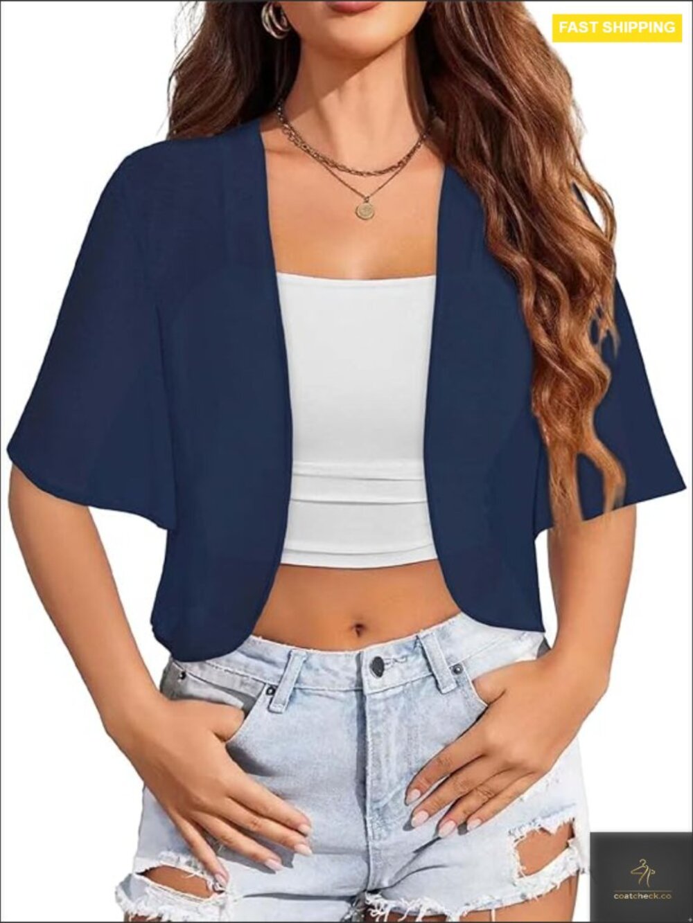 Sheer Bolero Shrug Cardigan Open Front Cover Up Short Sleeve Kimono Elegant